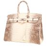Sac à main Hermès  Birkin 35 cm Himalaya en crocodile niloticus blanc - 00pp thumbnail