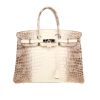 Sac à main Hermès  Birkin 35 cm Himalaya en crocodile niloticus blanc - 360 thumbnail