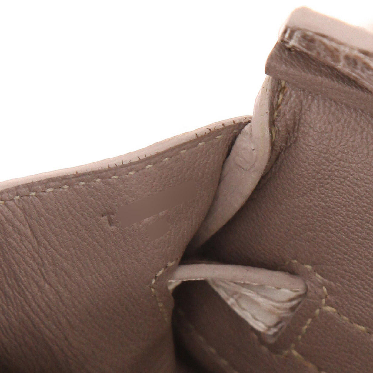 Hermès  Birkin 35 cm Himalaya handbag  in white niloticus crocodile - Detail D4