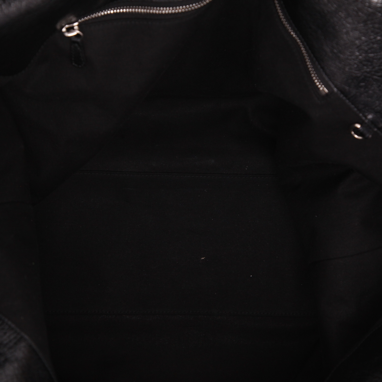 Balenciaga Cagole large model shopping bag in black burnished leather - Detail D3