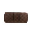 Louis Vuitton  Keepall 55 travel bag  in ebene damier canvas  and brown leather - Detail D1 thumbnail