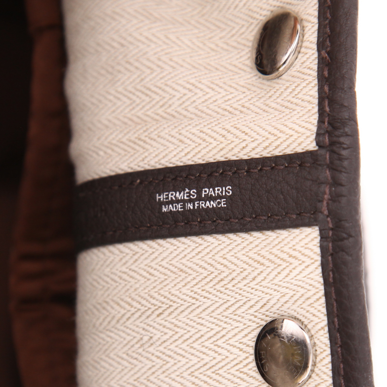 Sac à main Hermès  Garden petit modèle  en cuir togo ébène - Detail D2