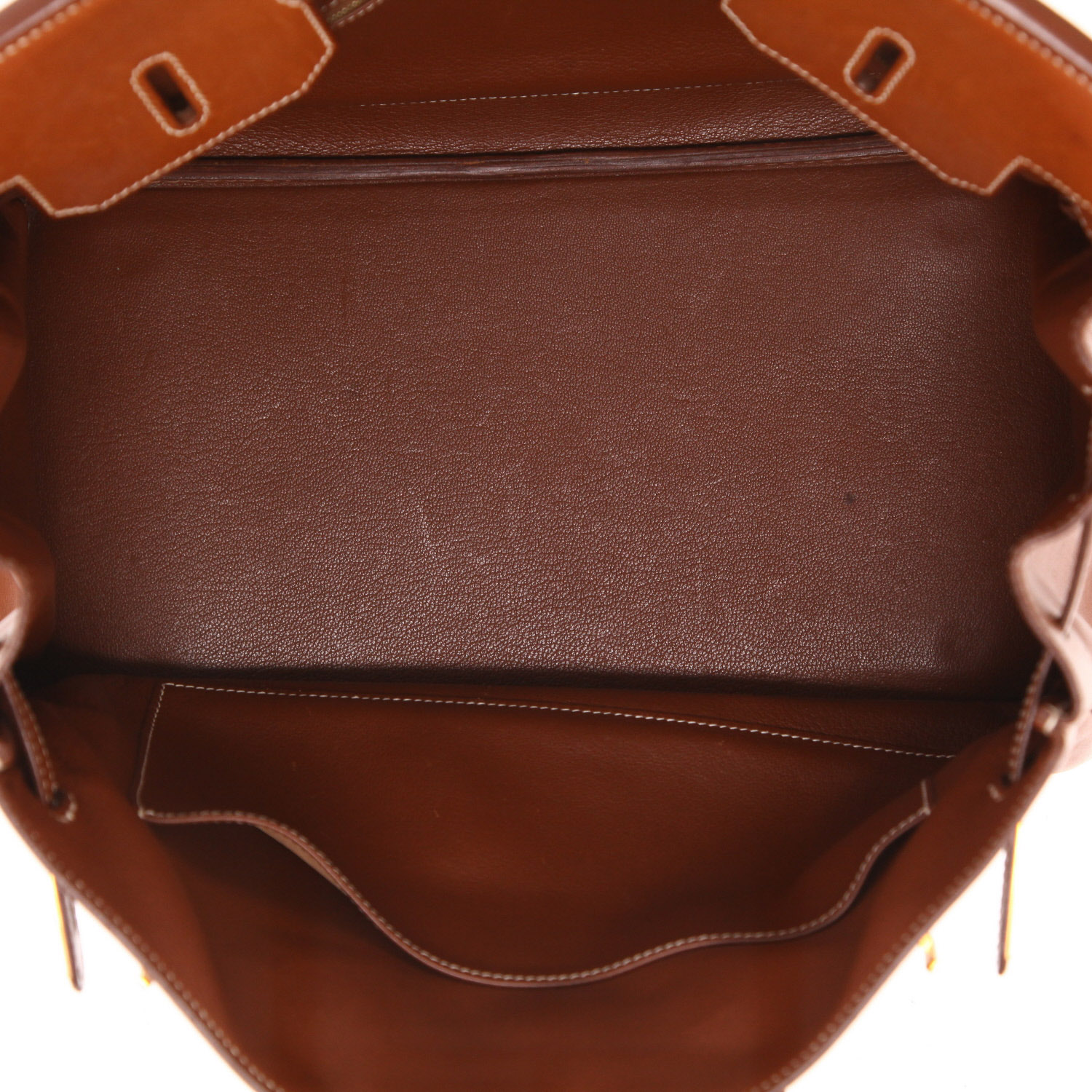 Hermès  Birkin 35 cm handbag  in fawn Barenia leather - Detail D3