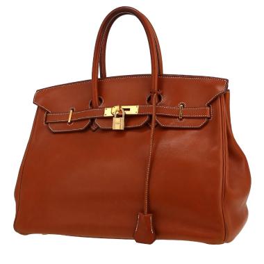 Sac à main Hermès  Birkin 35 cm en cuir Barénia fauve