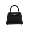 Hermès  Kelly 20 cm shoulder bag  in navy blue box leather - 360 thumbnail