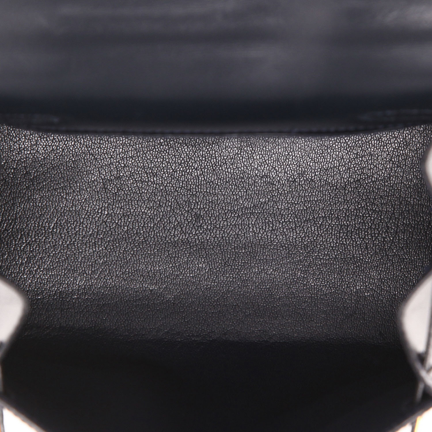 Borsa a tracolla Hermès  Kelly 20 cm in pelle box blu marino - Detail D3