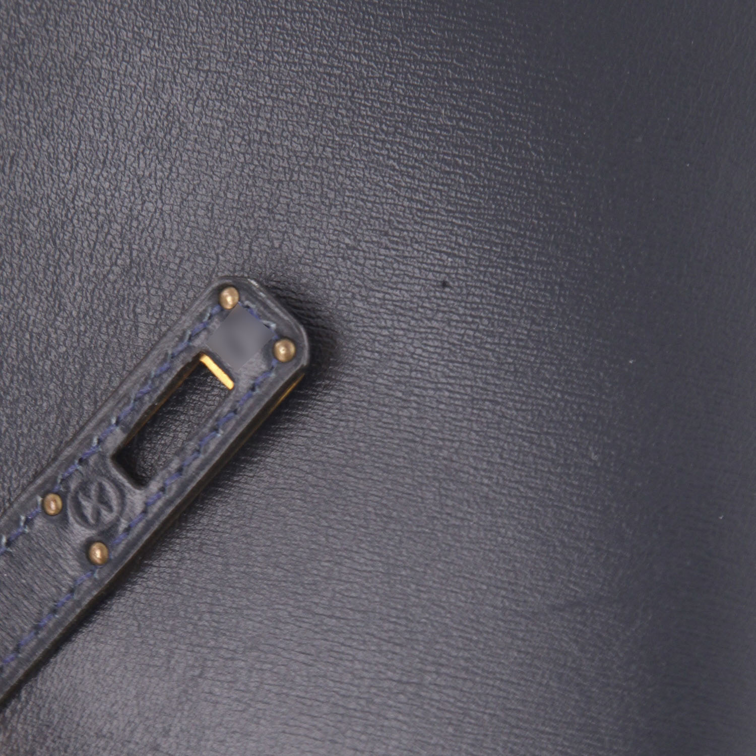 Borsa a tracolla Hermès  Kelly 20 cm in pelle box blu marino - Detail D4