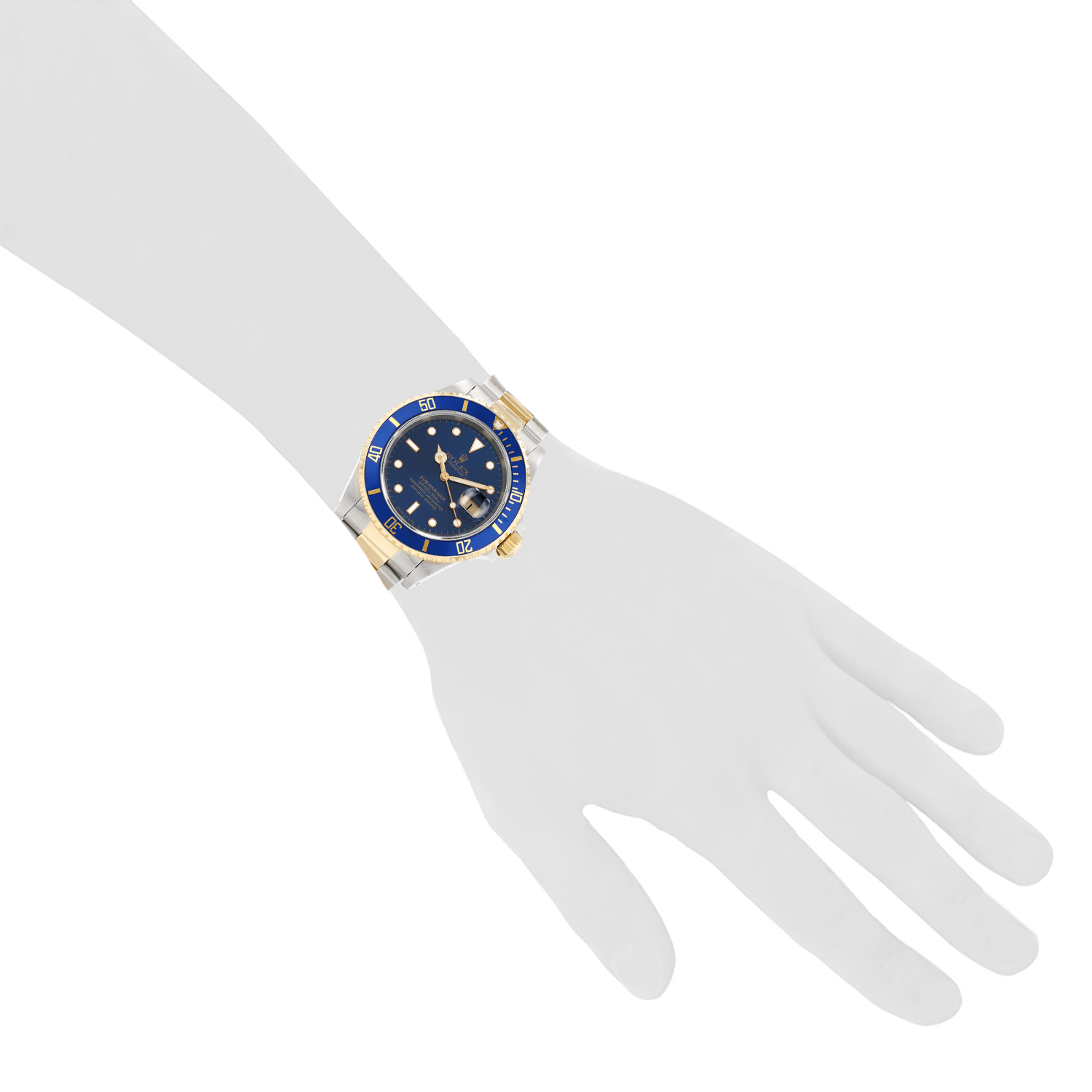 Montre Rolex Submariner Date en or et acier Ref: Rolex - 16613  Vers 1997 - Detail D1