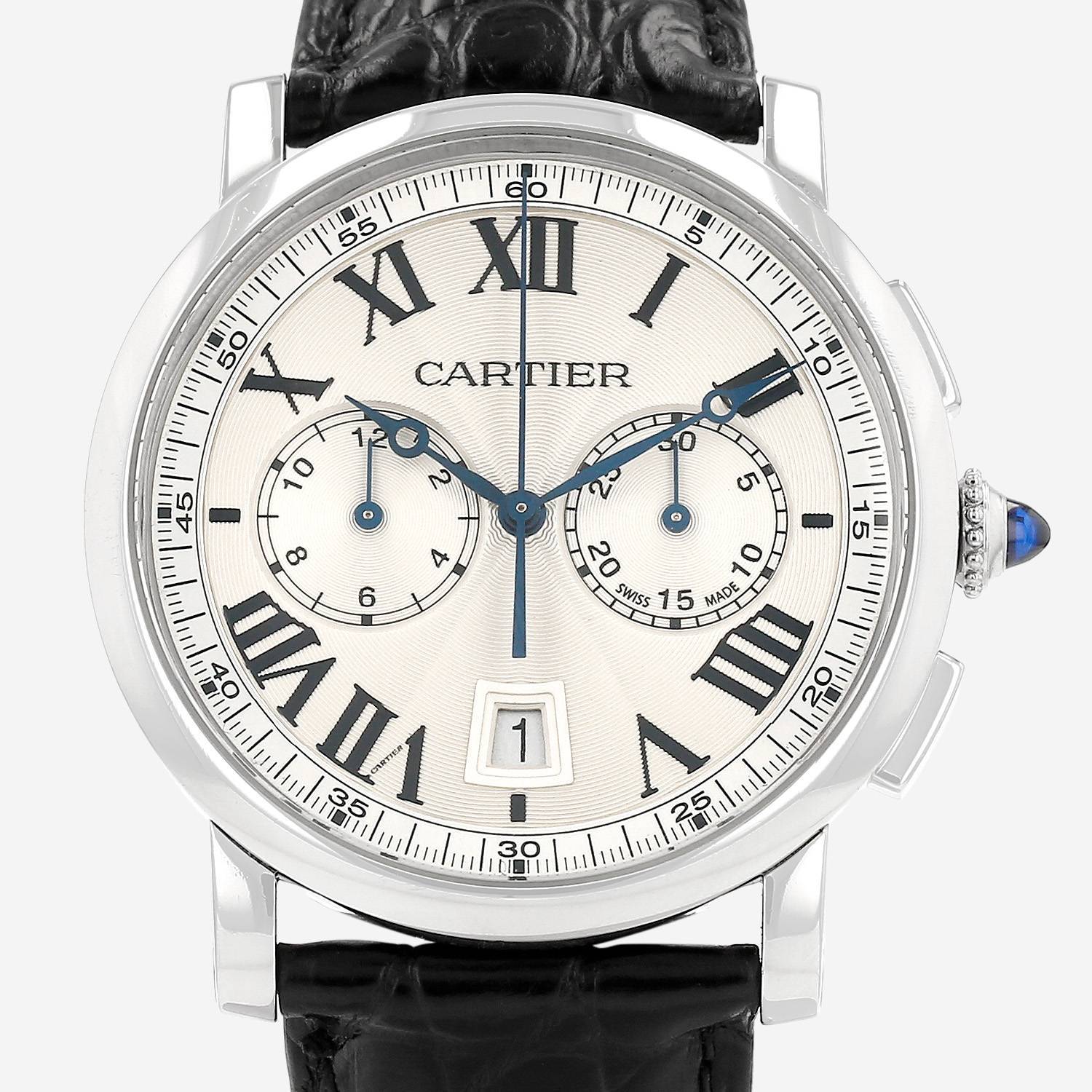 Orologio Cartier Rotonde Chrono Central in acciaio Ref: Cartier - 3770  Circa 2010
