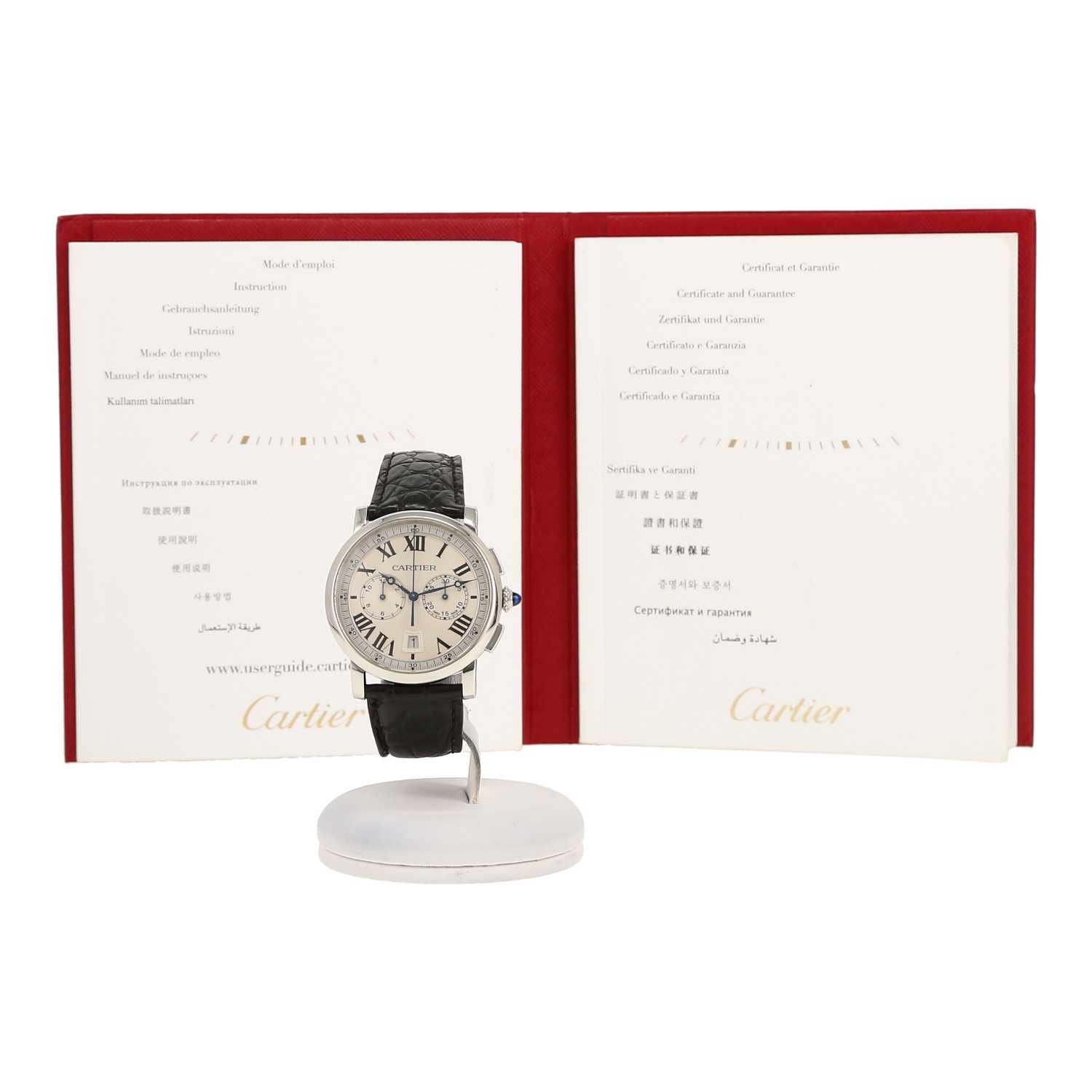 Montre Cartier Rotonde Chrono Central en acier Ref: Cartier - 3770  Vers 2010