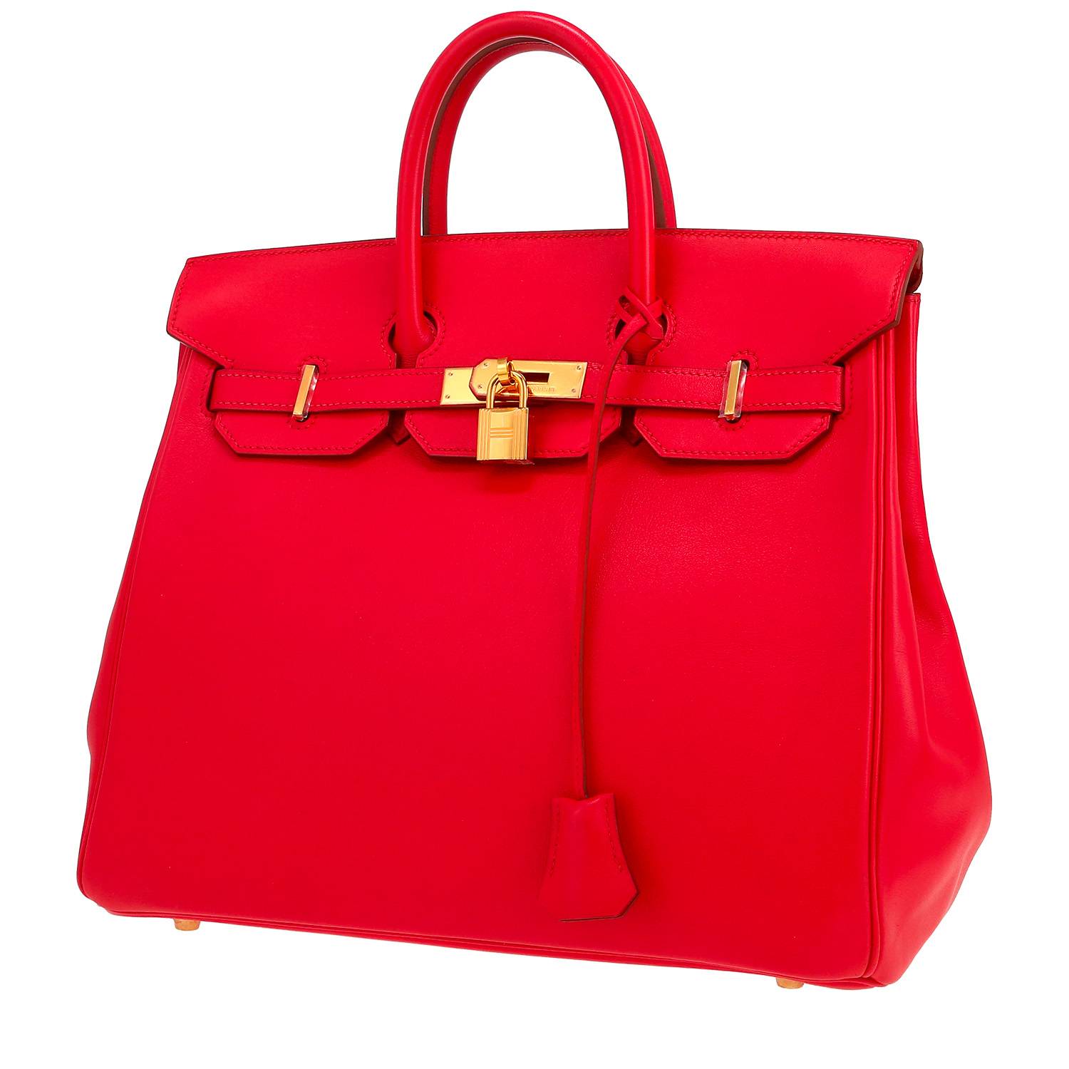 Hermès  Haut à Courroies 32 cm handbag  in red Swift leather
