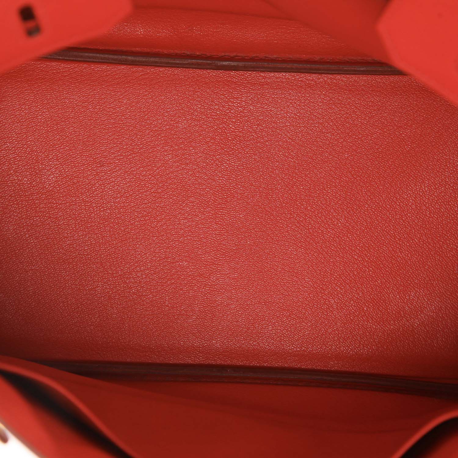 Hermès  Haut à Courroies 32 cm handbag  in red Swift leather - Detail D4