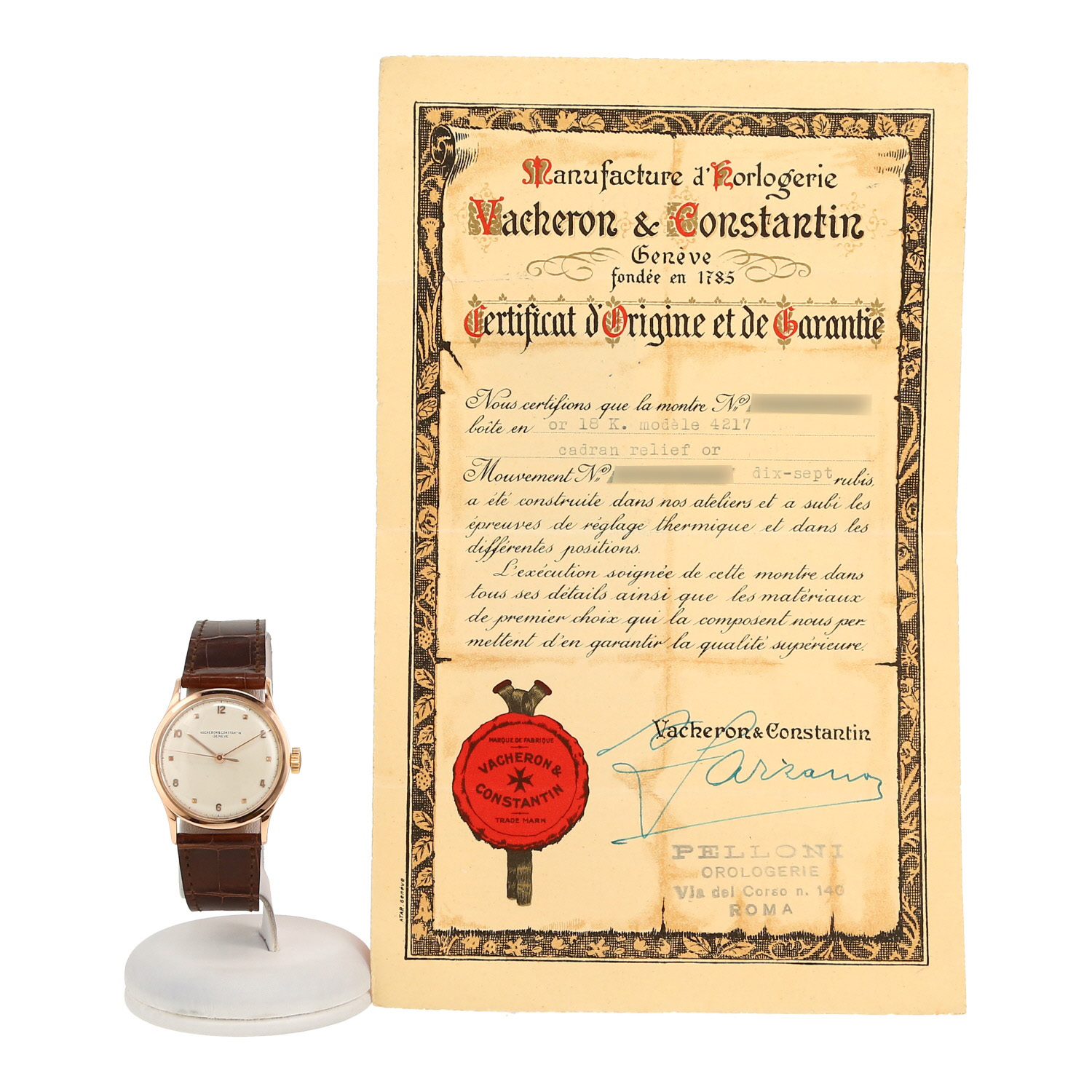 Orologio Vacheron Constantin Vintage in oro rosa Ref: Vacheron Constantin - 4217  Circa 1950