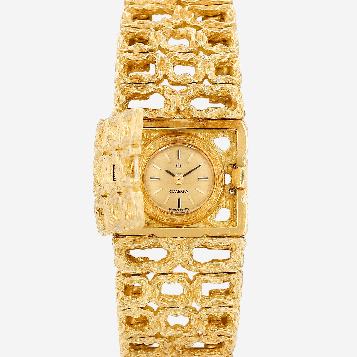 Omega Gilbert Albert  in yellow gold Circa 1960