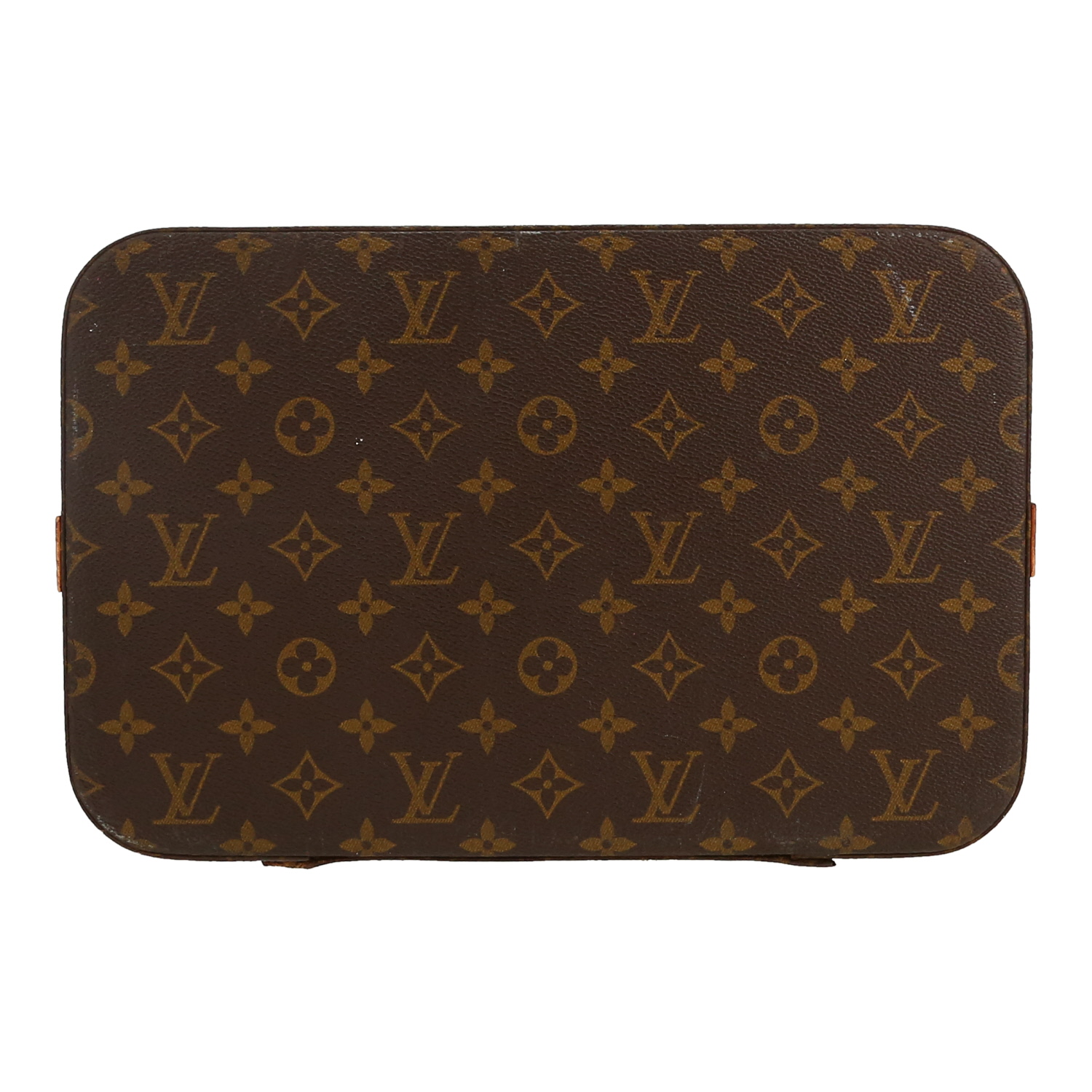Vanity Louis Vuitton  Vanity en toile monogram marron et cuir naturel - Detail D1