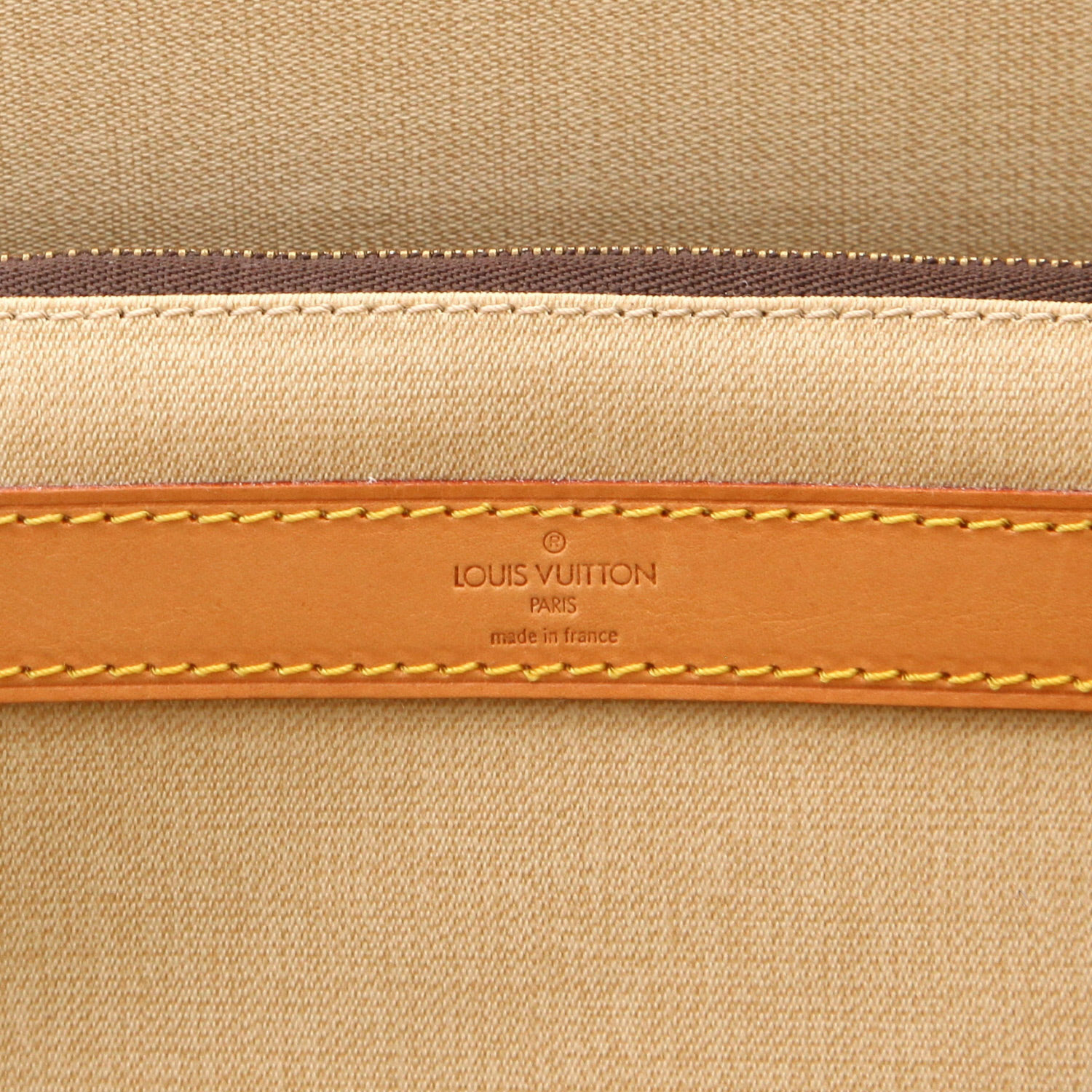 Vanity Louis Vuitton  Vanity en toile monogram marron et cuir naturel - Detail D2