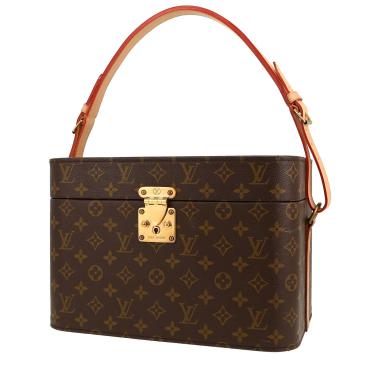 Vanity Louis Vuitton  Vanity en toile monogram marron et cuir naturel