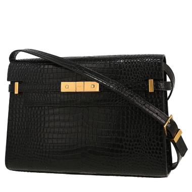 Saint Laurent  Manhattan handbag  in black leather