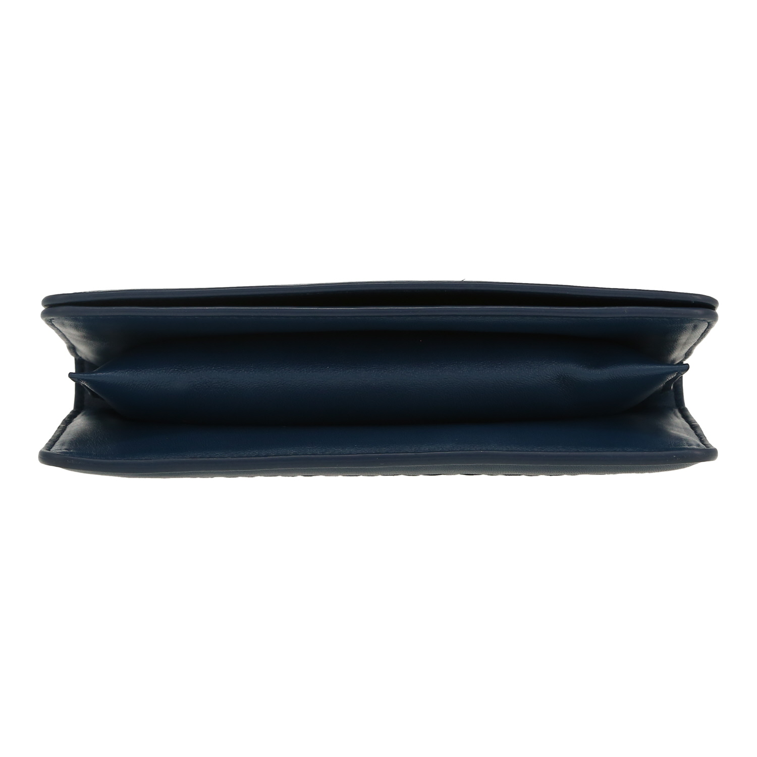 Borsa a tracolla Bottega Veneta   in pelle intrecciata blu - Detail D1