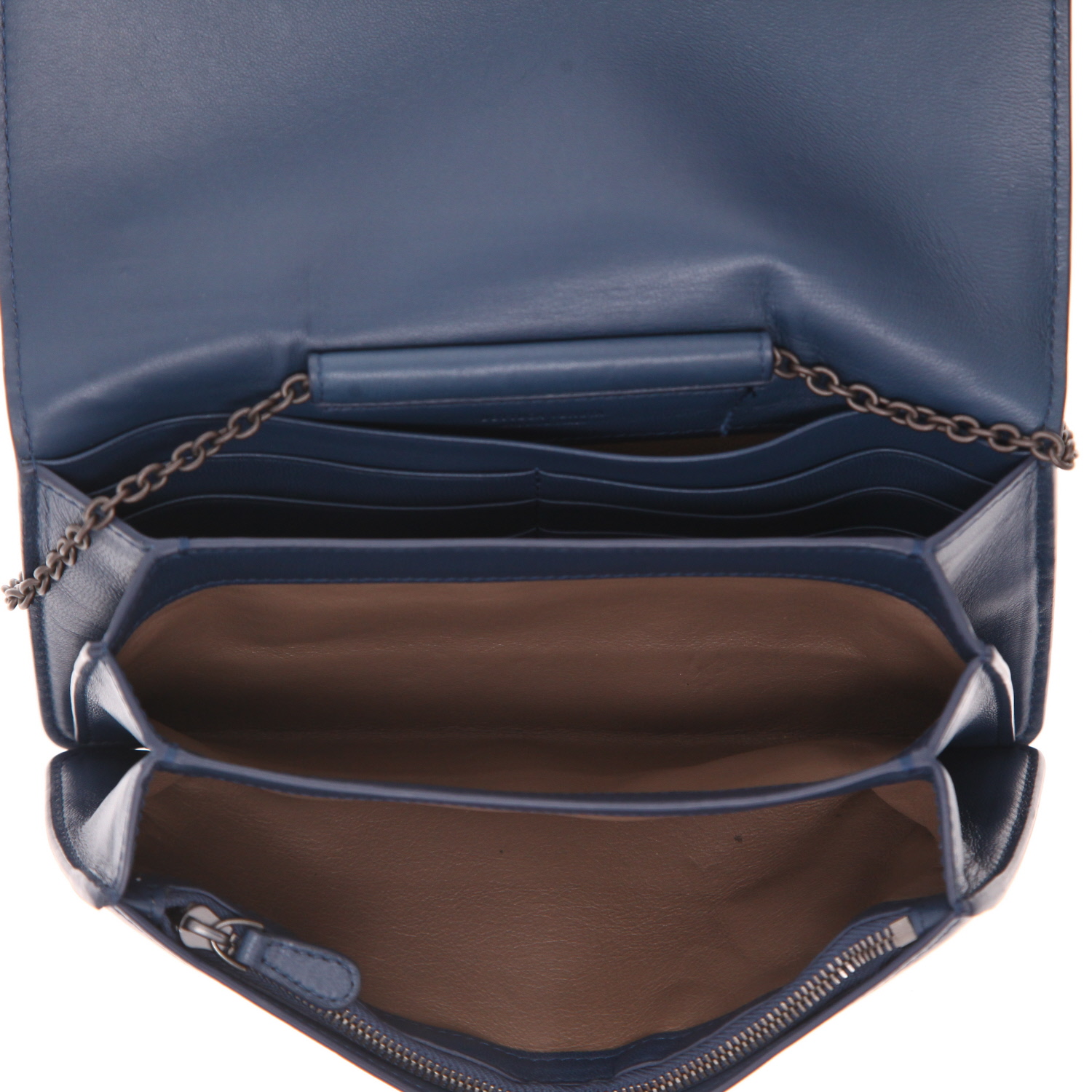 Sac bandoulière Bottega Veneta   en cuir intrecciato bleu - Detail D3
