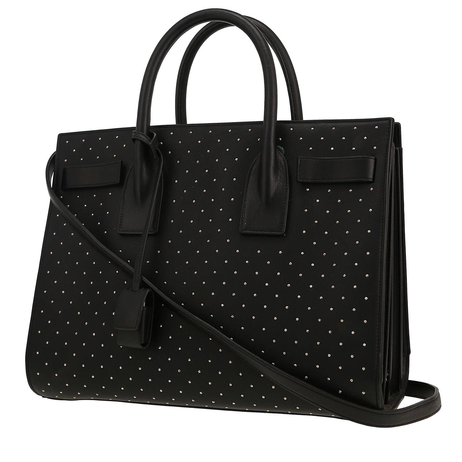 Saint Laurent Sac de jour handbag in black leather