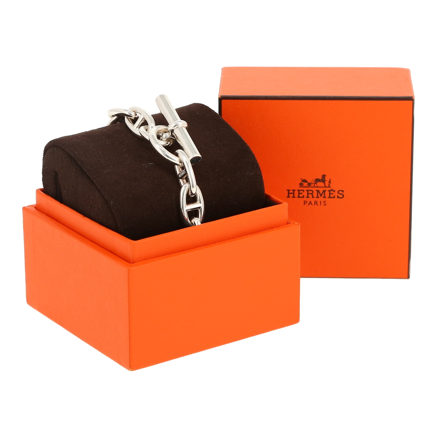 Hermès Chaîne d'Ancre bracelet in silver - Detail D2