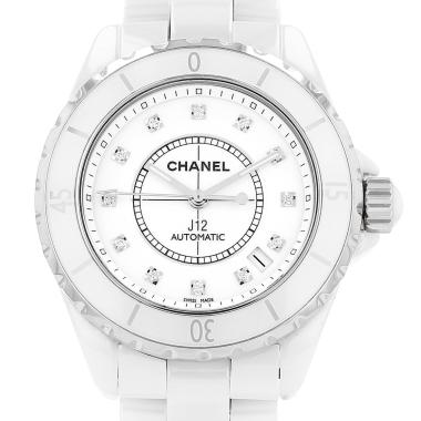 Chanel J12 Joaillerie  in ceramic white and stainless steel Circa 2010