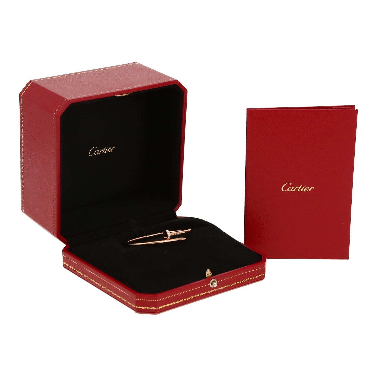 Cartier Juste un clou small model bracelet in pink gold and diamonds - Detail D2