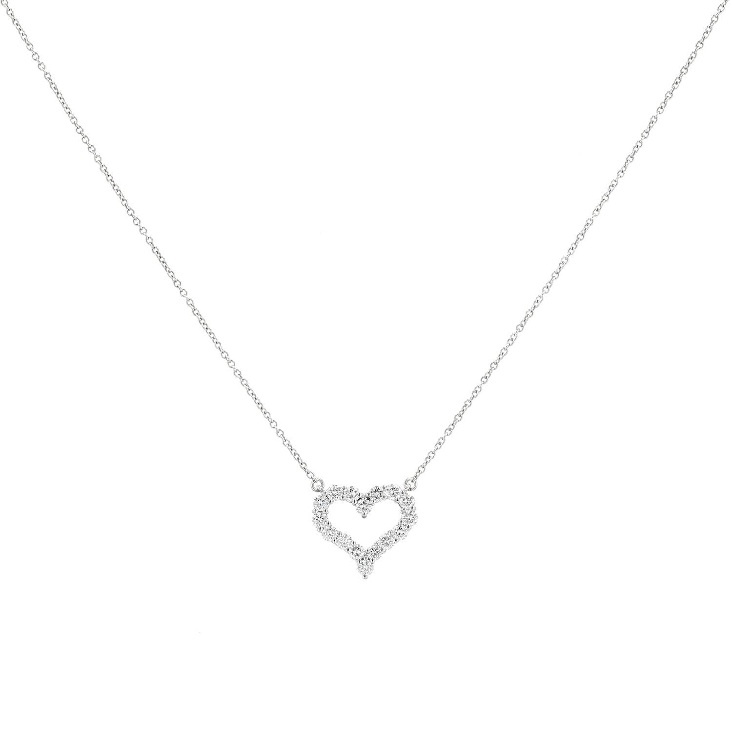 Collier Tiffany & Co Hearts en platine et diamants