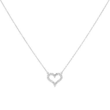 Tiffany 
Co Hearts necklace in platinium and diamonds