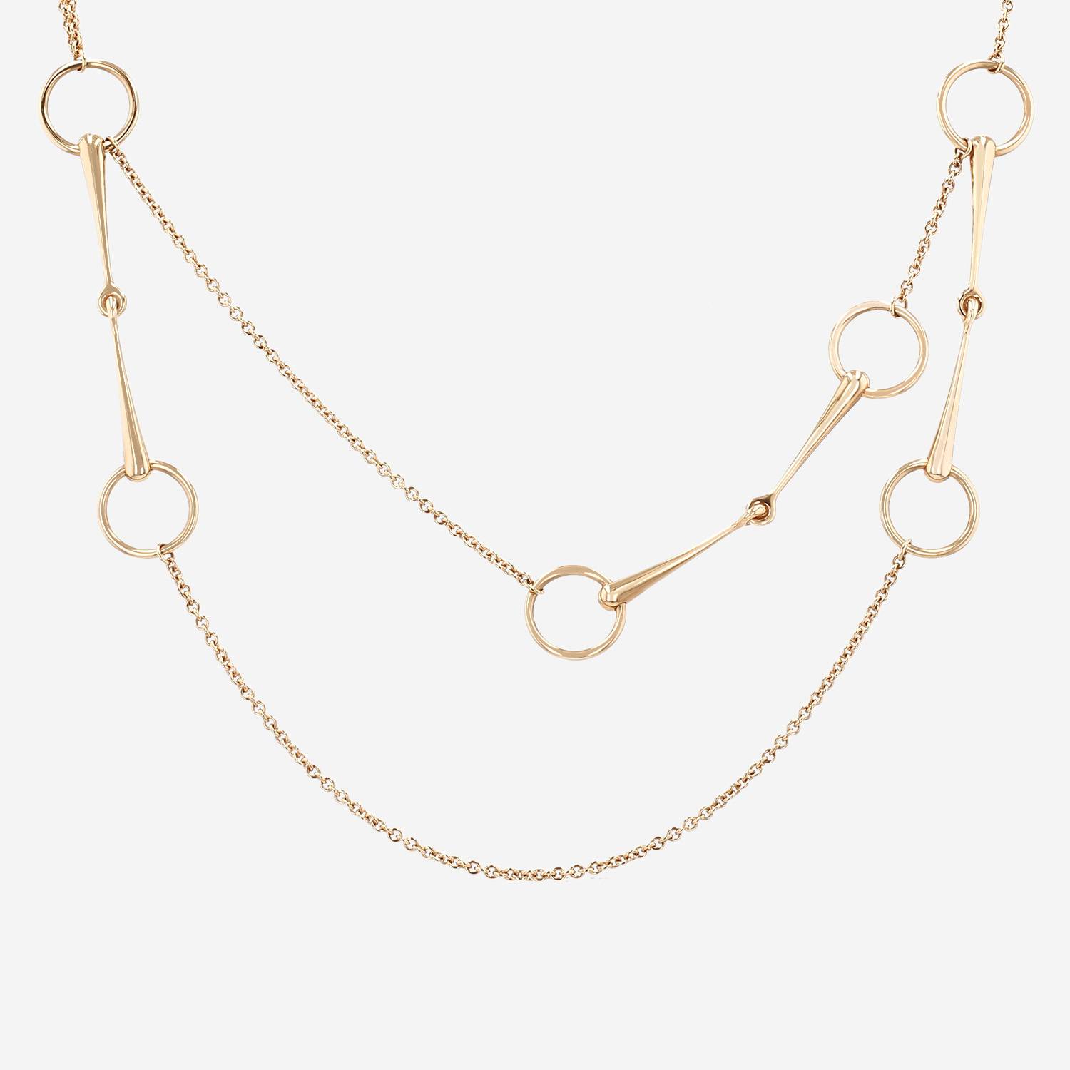 Hermès Filet d'Or long necklace in pink gold