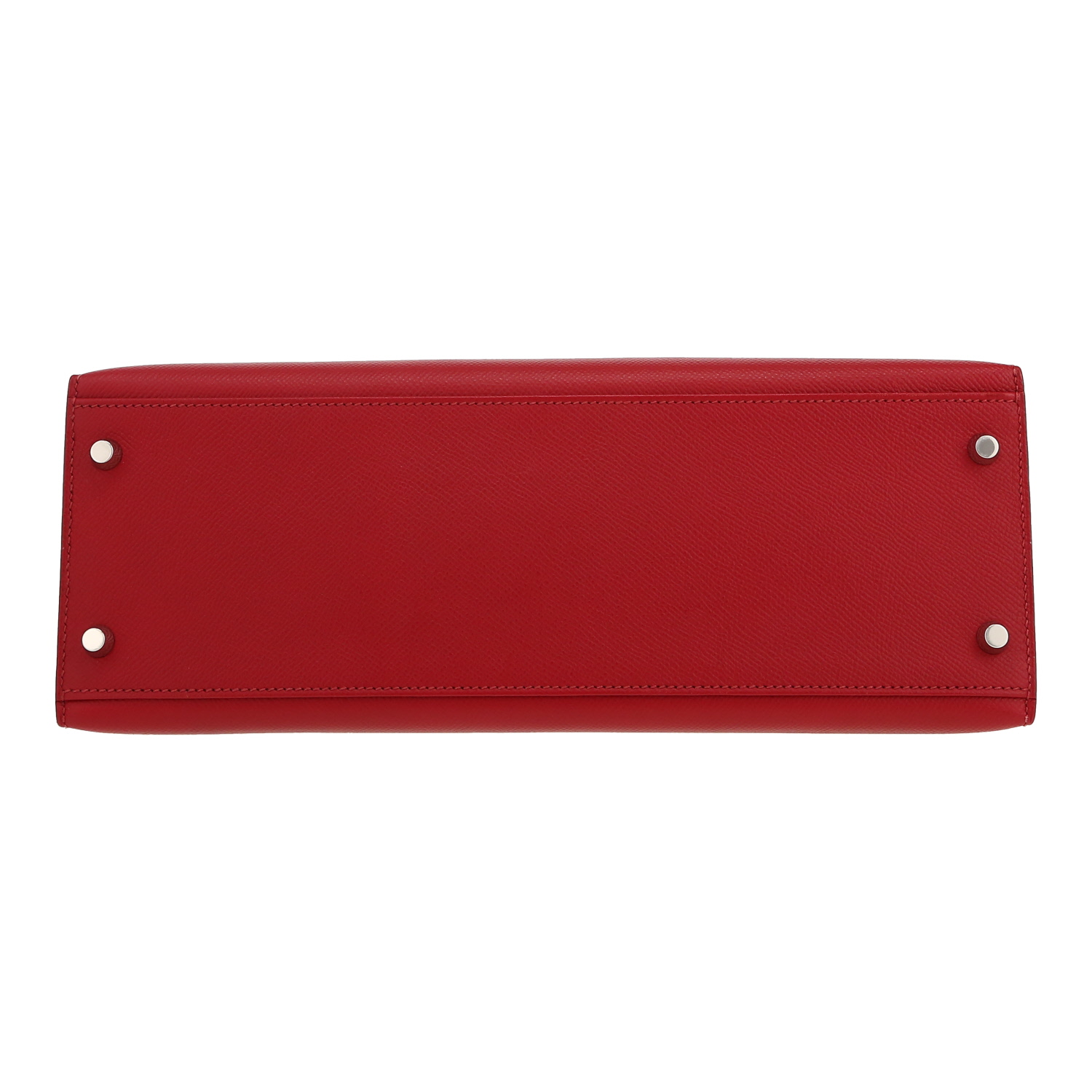 Hermès  Kelly 32 cm handbag  in pomegranate red epsom leather - Detail D1