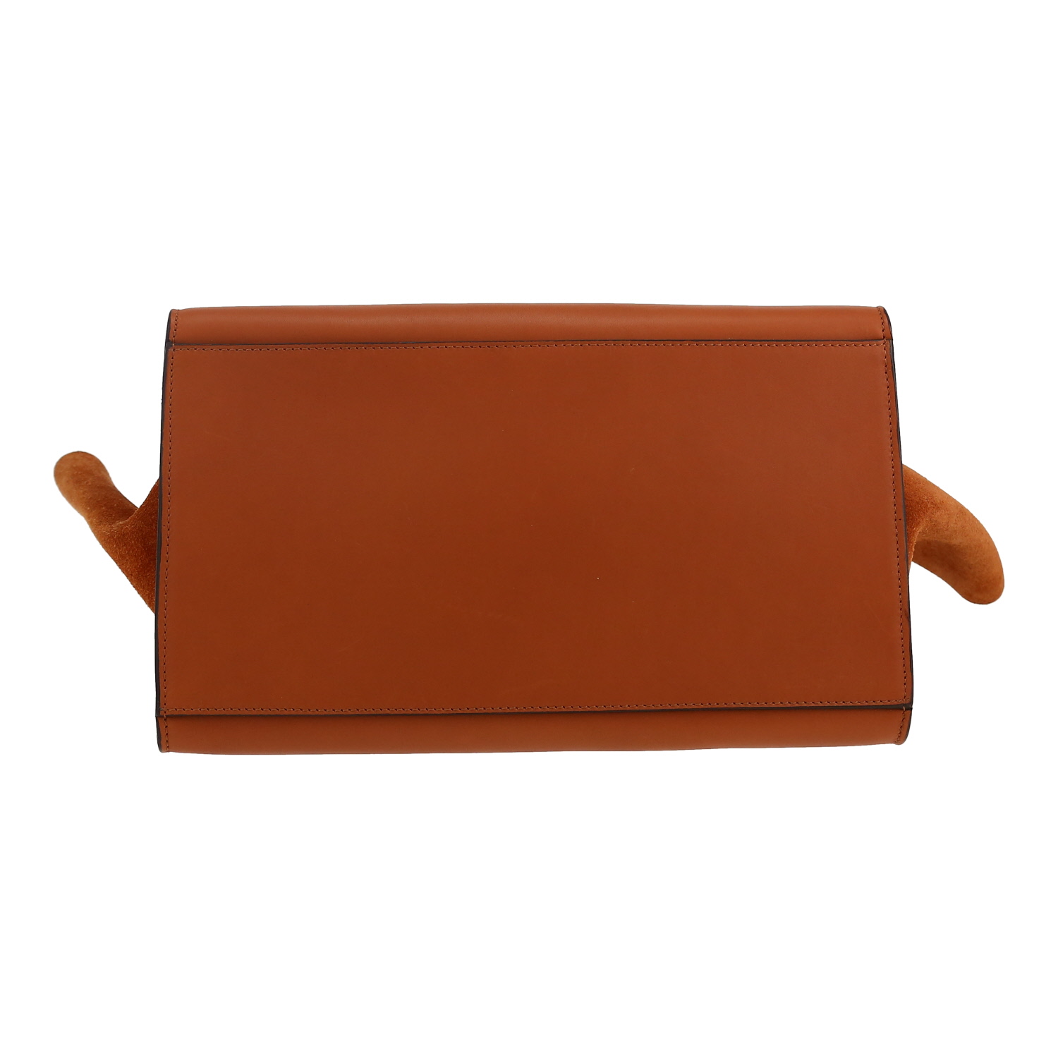 Celine  Trapeze handbag  in brown leather  and brown Veau velours - Detail D1