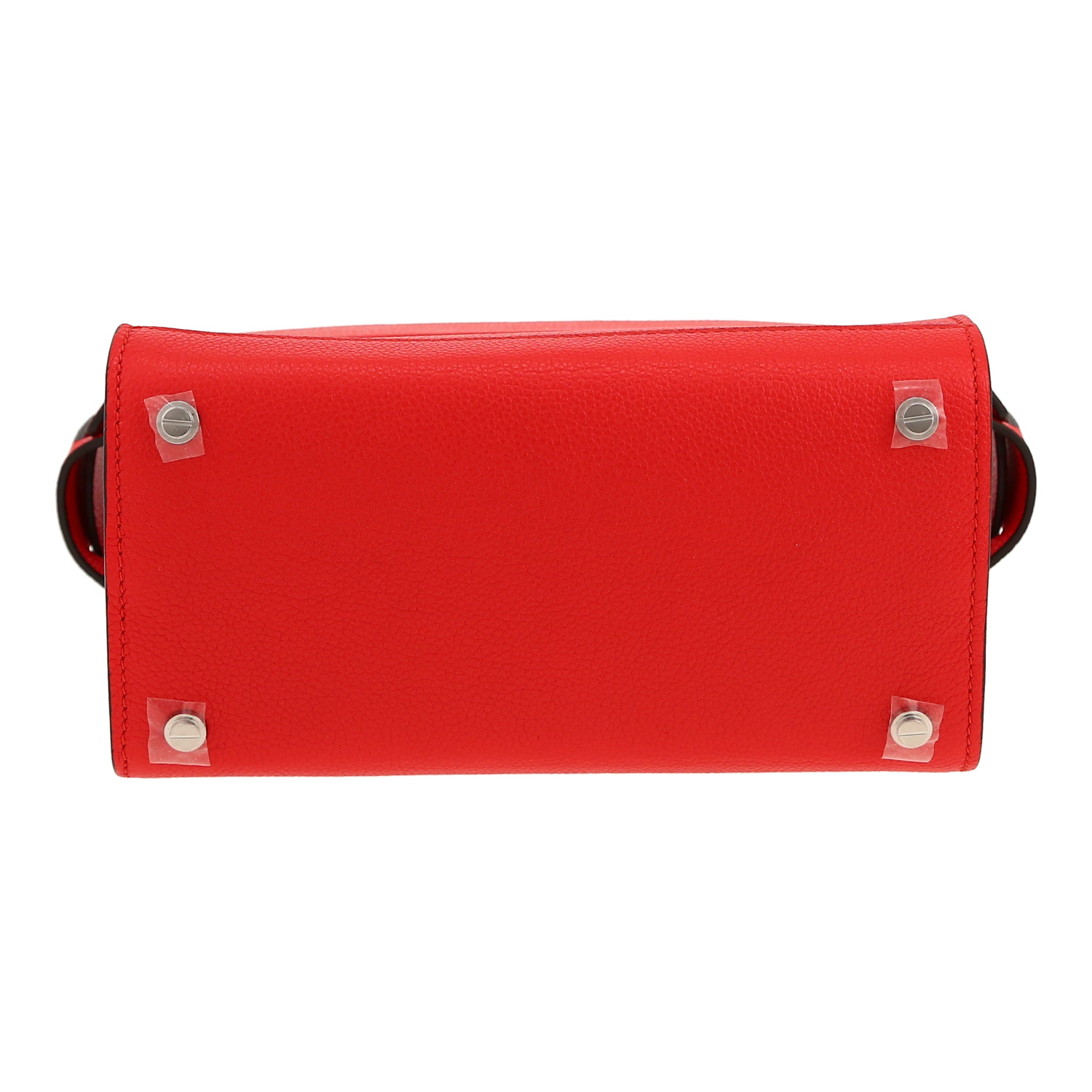 Borsa a tracolla Givenchy  Horizon modello piccolo  in pelle martellata rossa - Detail D1