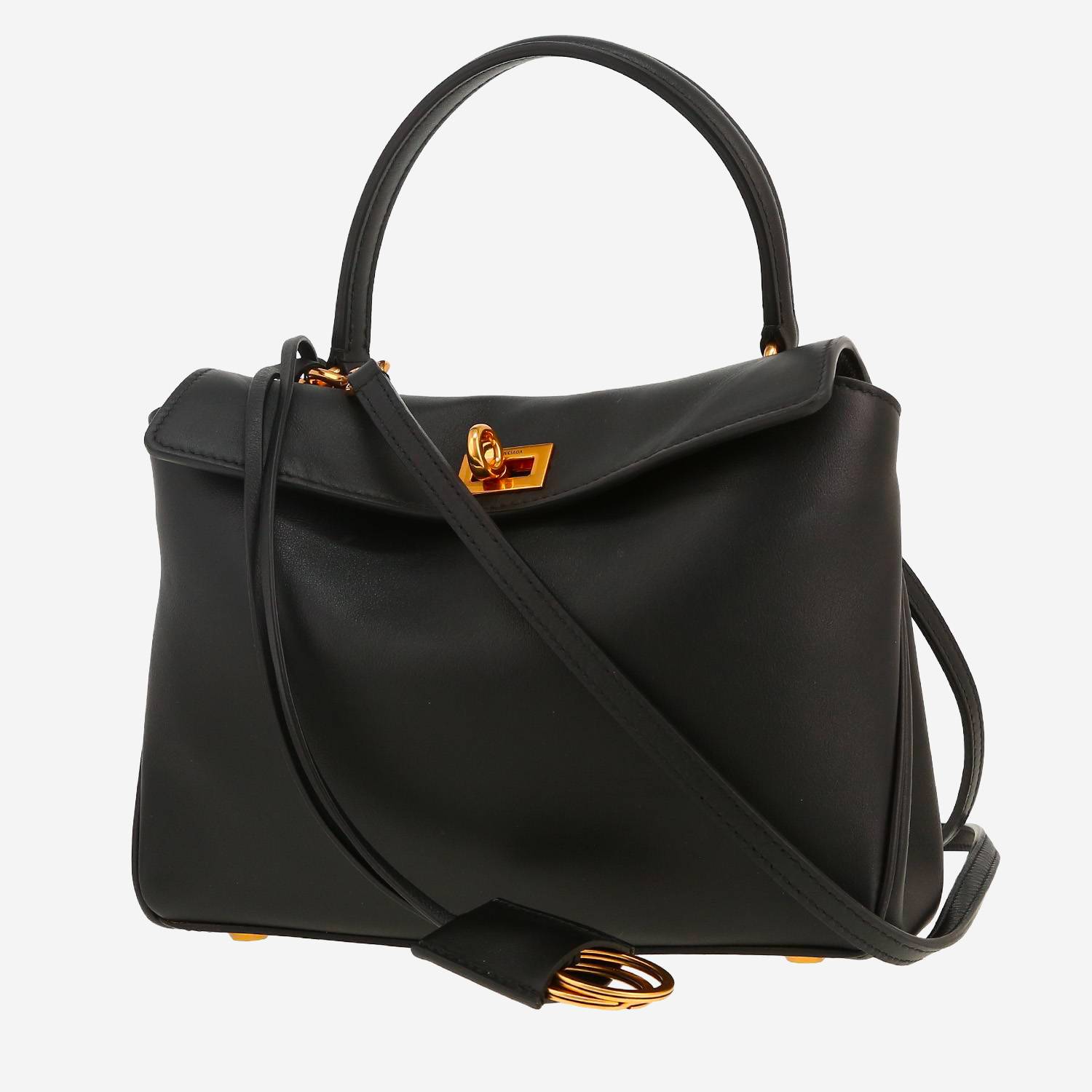 Sac bandoulière Balenciaga  Rodeo mini  en cuir noir