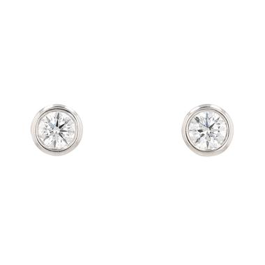 Paire de boucles d'oreilles Tiffany & Co Diamonds By The Yard en platine et diamants