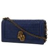 Bottega Veneta  Olimpia Knot shoulder bag  in navy blue braided leather - 00pp thumbnail