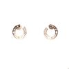 Paire de boucles d'oreilles Dinh Van Pulse en or rose et diamants - 360 thumbnail