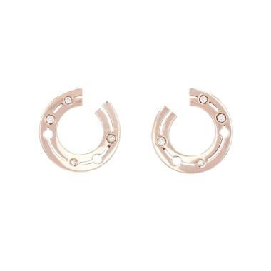 Pendientes Dinh Van Pulse de oro rosa y diamantes