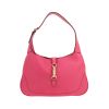 Gucci  Jackie handbag  in pink grained leather  and bicolor canvas - 360 thumbnail