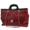 Sac cabas Chanel  Shopping CC Delivery en cuir matelassé bordeaux - 00pp thumbnail