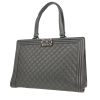Chanel  Boy Shopping Tote shopping bag  in grey quilted leather - 00pp thumbnail