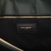 Saint Laurent  College shopping bag  in green chevron quilted leather - Detail D2 thumbnail