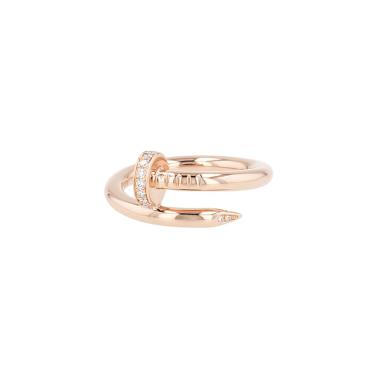 Sortija Cartier Juste un clou de oro rosa y diamantes