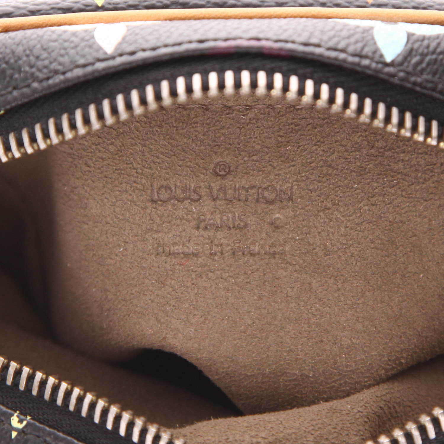 Bolso bandolera Louis Vuitton  Editions Limitées mini  en lona Monogram multicolor y cuero natural - Detail D2