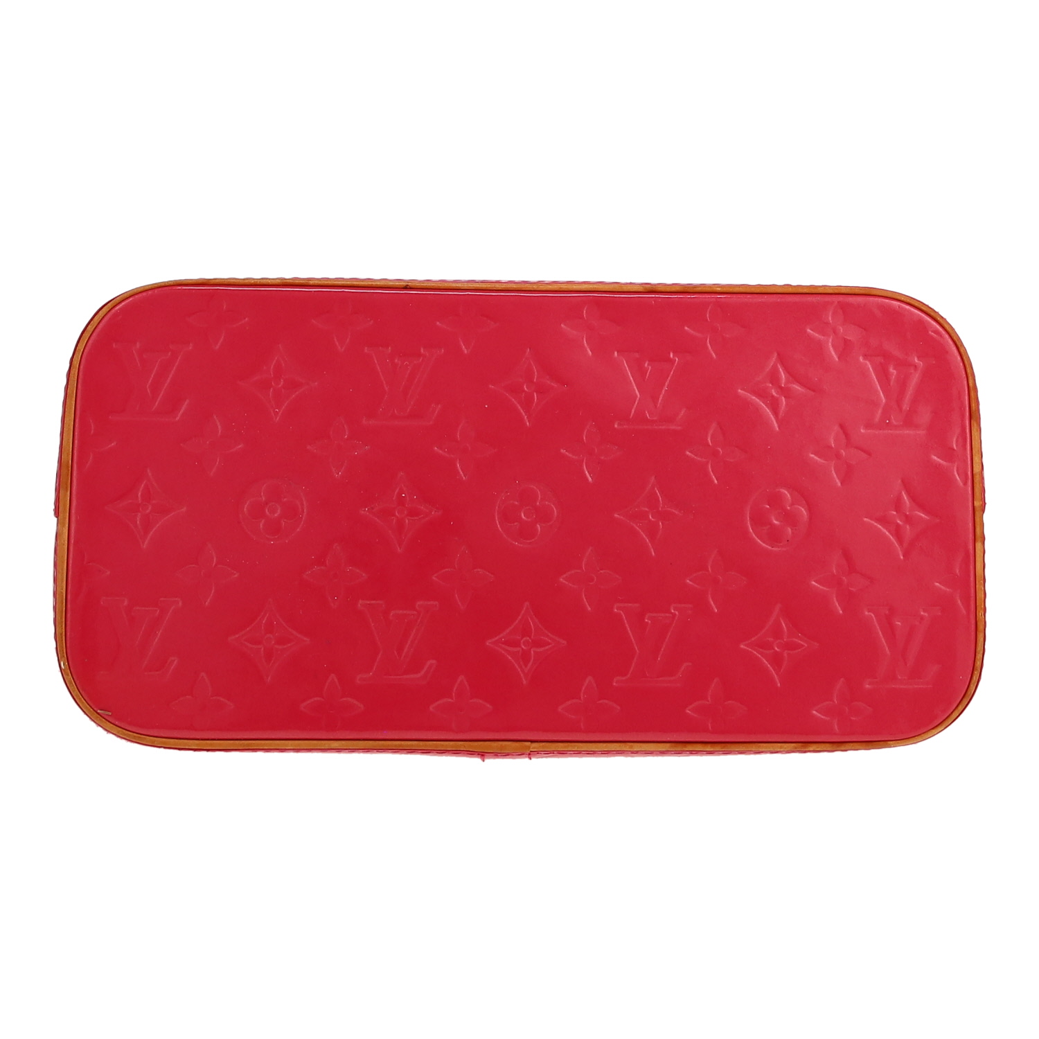 Louis Vuitton  Houston shopping bag  in pink monogram patent leather  and natural leather - Detail D1