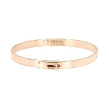 Bracciale Hermès Kelly in oro rosa e diamanti