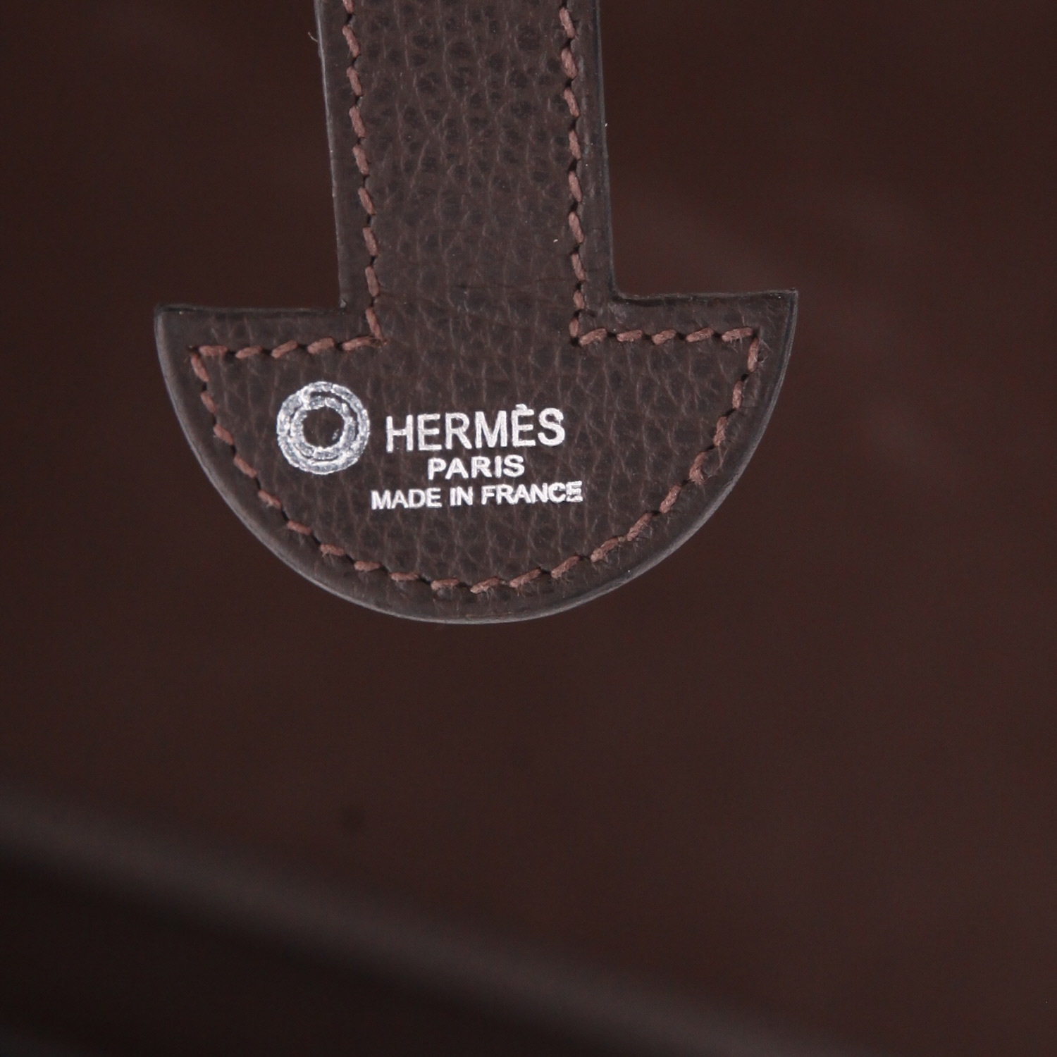 Sac bandoulière Hermès  Colorado en toile marron et cuir marron - Detail D2