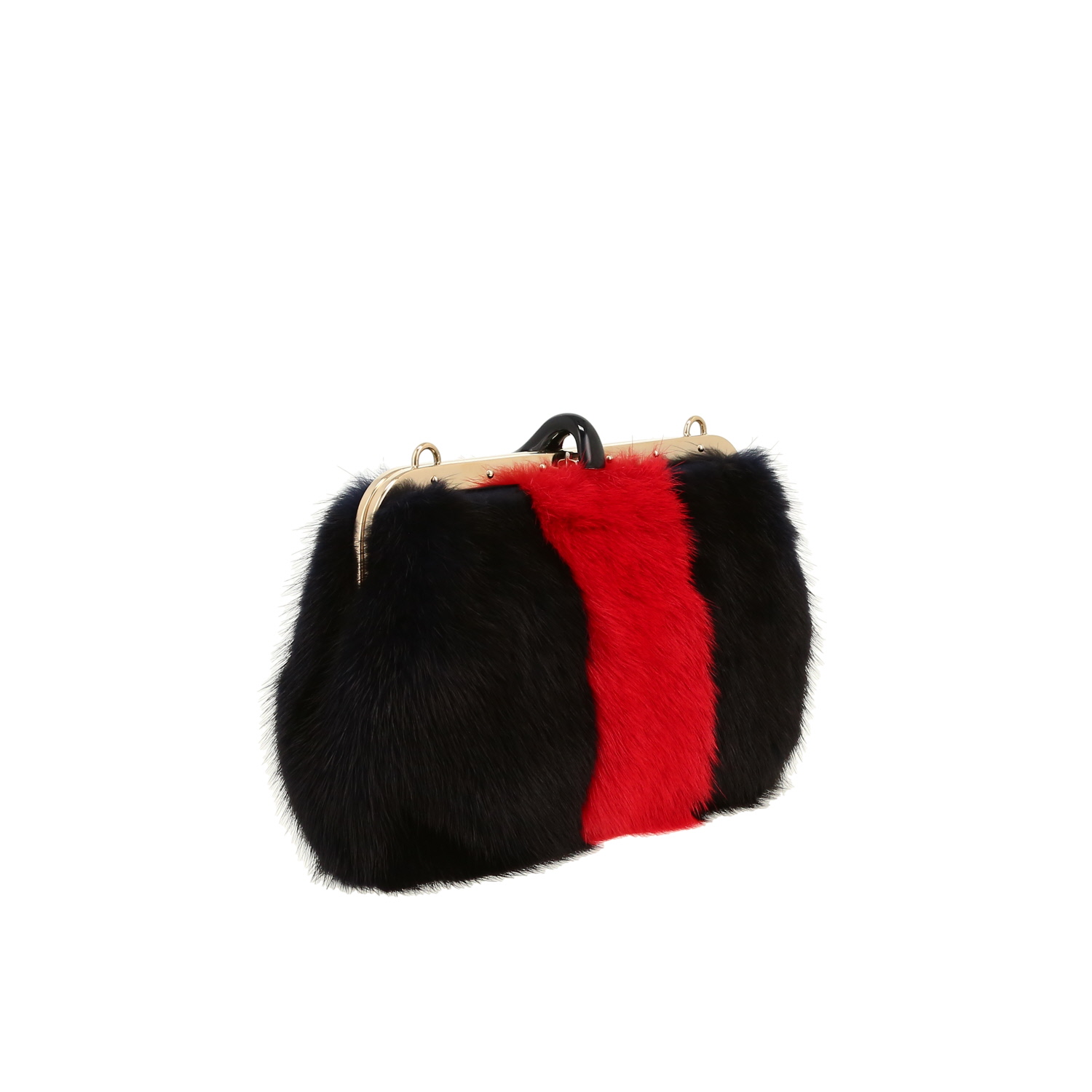 Gucci  Tom Ford handbag  in red and black furr - Detail D8