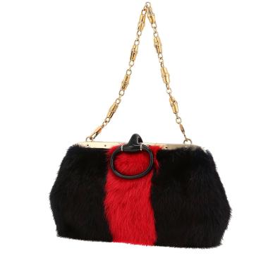 Bolso de mano Gucci   en piel roja y negra